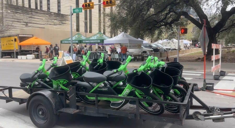 Lime’s First Ride Academy at Republic Square in downtown Austin on Saturday, March 7, 2026. (KXAN Photo/Abigail Jones)