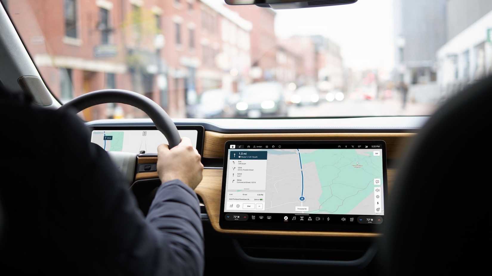 2025 Rivian R1S interior, center stack