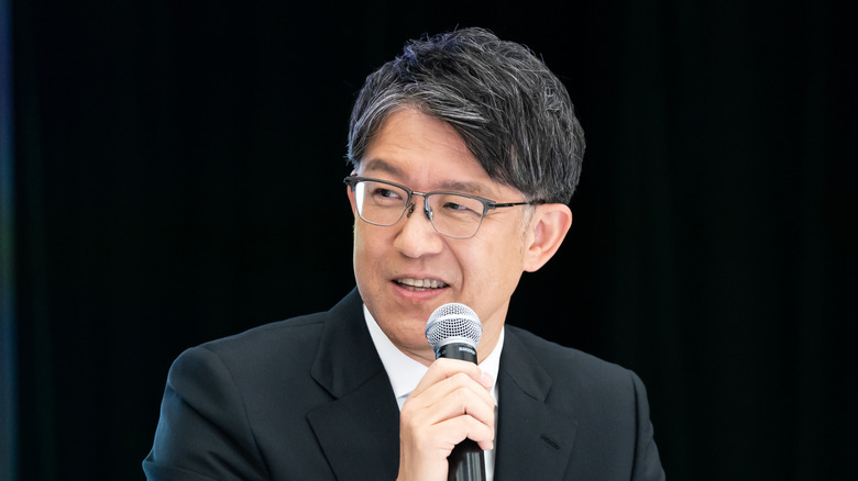 TOKYO, JAPAN - FEBRUARY 06: Toyota Motor Corp. outgoing CEO Koji Sato speaks during a press conference on February 06, 2026 in Tokyo, Japan. Sato, who took over as CEO from Akio Toyoda in 2023, will become vice chairman and chief industry officer, while incoming CEO Kenta Kon focuses on internal management as the auto industry grapples with rapid technological and regulatory change. (Photo by Tomohiro Ohsumi/Getty Images)