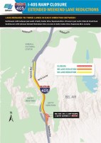 March 20-23: I-405 Reduced to Three Lanes in Each Direction Through the Sepulveda Pass