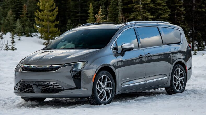 The 2027 Chrysler Pacifica in snow