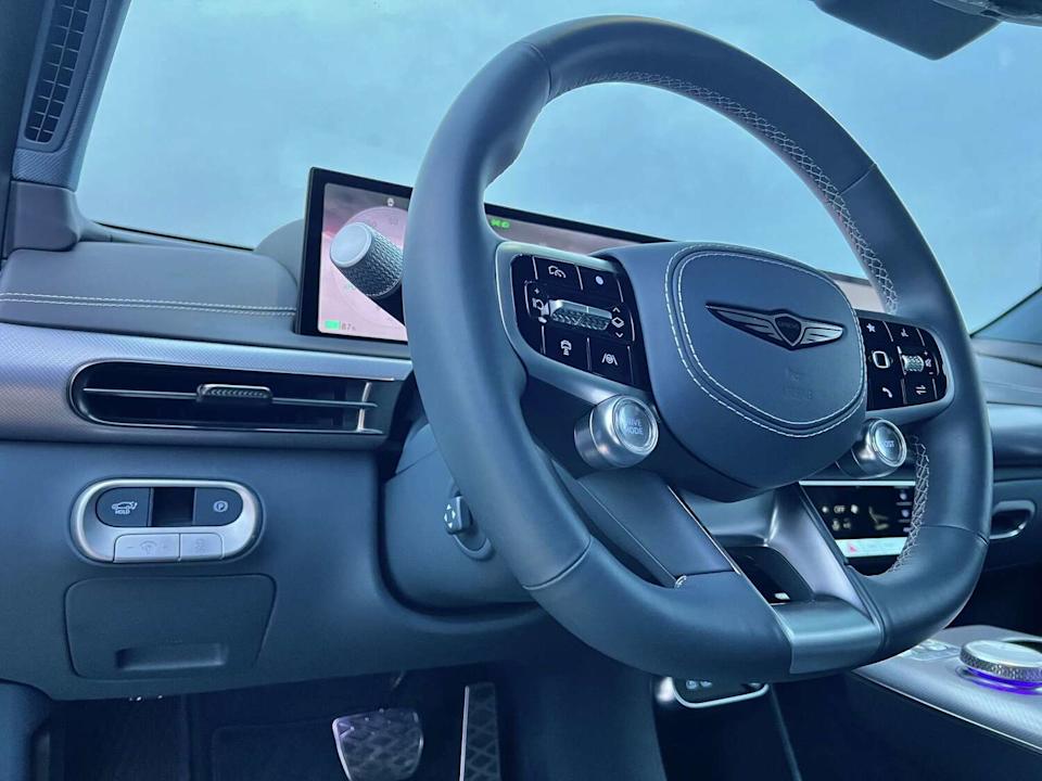 While some automakers scale back their electric ambitions, Genesis is refining them. The GV60 stands out as a compact luxury EV that delivers comfort and design. (Jesus R. Garcia/Houston Chronicle)