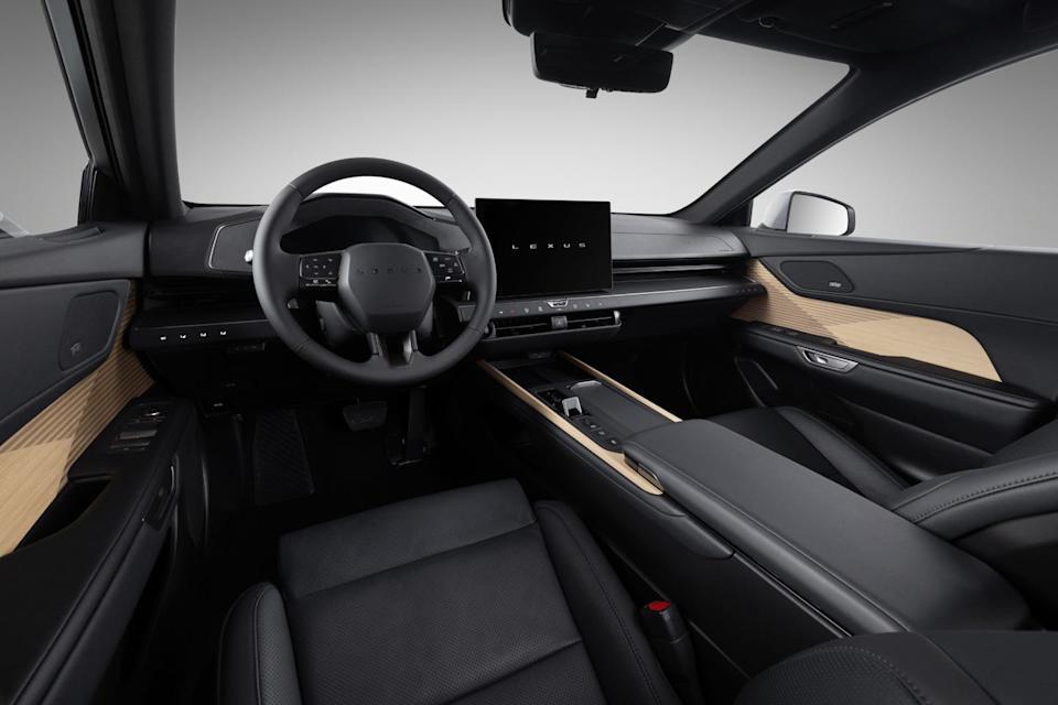 interior of a modern car featuring a sleek dashboard and touchscreen display