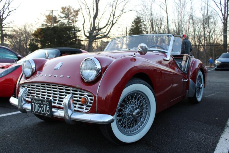 Here is something I don't see everyday, A Triumph Car!