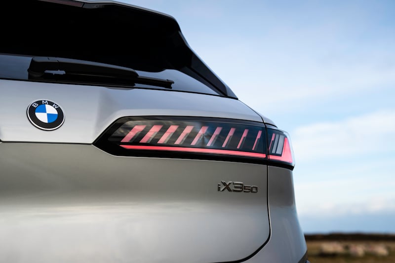 Futuristic styling touches are used across the car