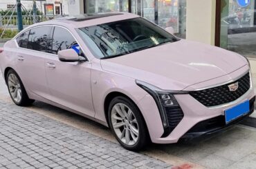 Pink Cadillac CT5. The Official Car Of....