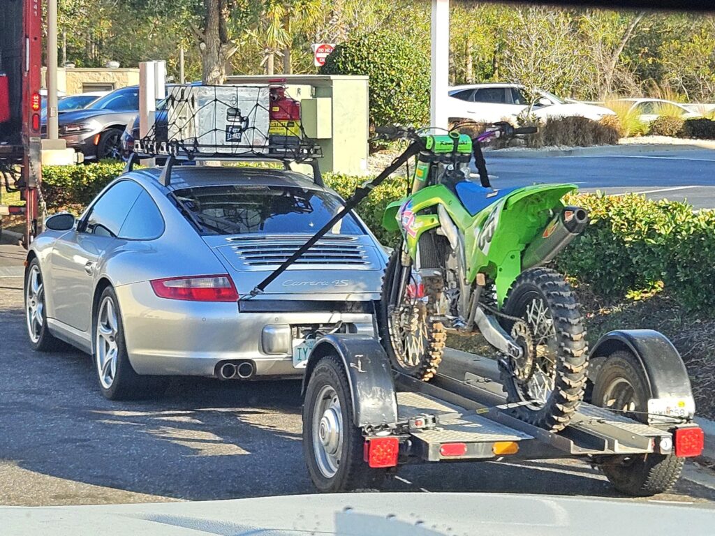 C4S ✔️ Trailer Attached to C4S with Dirt Bike ✔️ Roof Rack with Supplies ✔️