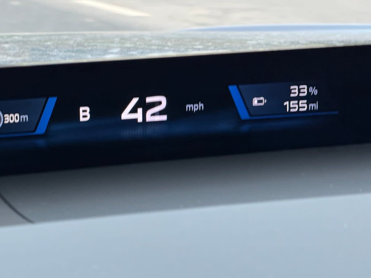 A range showing 155 miles with 33 per cent of charge left meant a theoretical range for the iX3 of 465 miles (Steve Fowler)