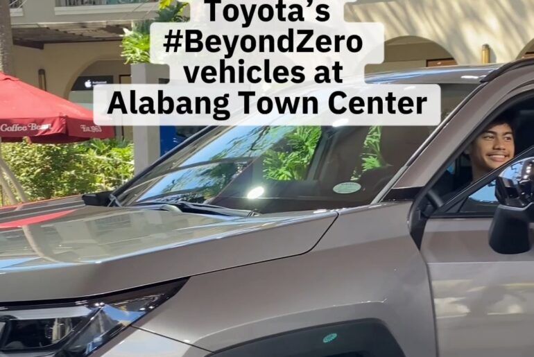 #FirstLook: Test drive Toyota’s #BeyondZero vehicles at Alabang Town Center #InReelTime Looking to drive toward a more sustainable future? Toyota’s #BeyondZero booth is now at Alabang Town Center, featuring a linuep of low-emission and zero-emission vehicles. Visit from today until Sunday, March 29, and get the chance to take the wheel of their all-electric models! #MoveYourWorld #MobilityForAll #BrandRap
