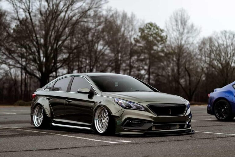 Bagged Hyundai Sonata on Meister M1