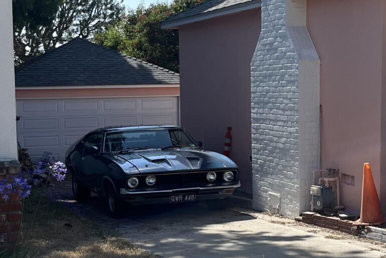 Aussie [Ford Falcon] in Los Angeles with Queensland plate a while back