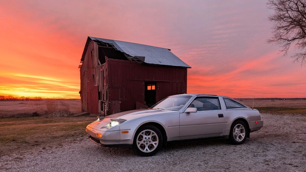 Sunset cruise in our 300zx 🌞