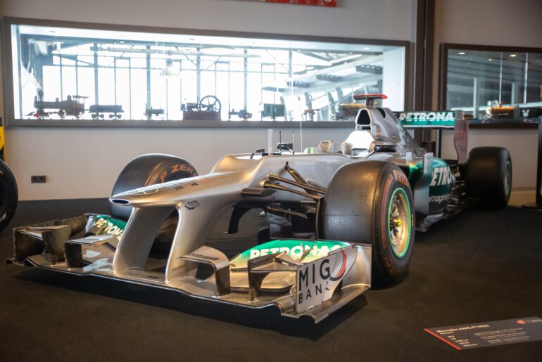 Michael Schumachers last F1 Car. the Chassis in which he claimed the Pole Position in Monaco 2012 [3648x5472]