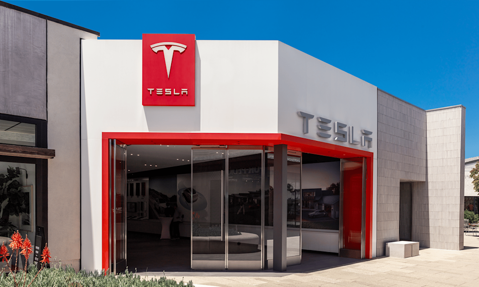 A Tesla dealership business.