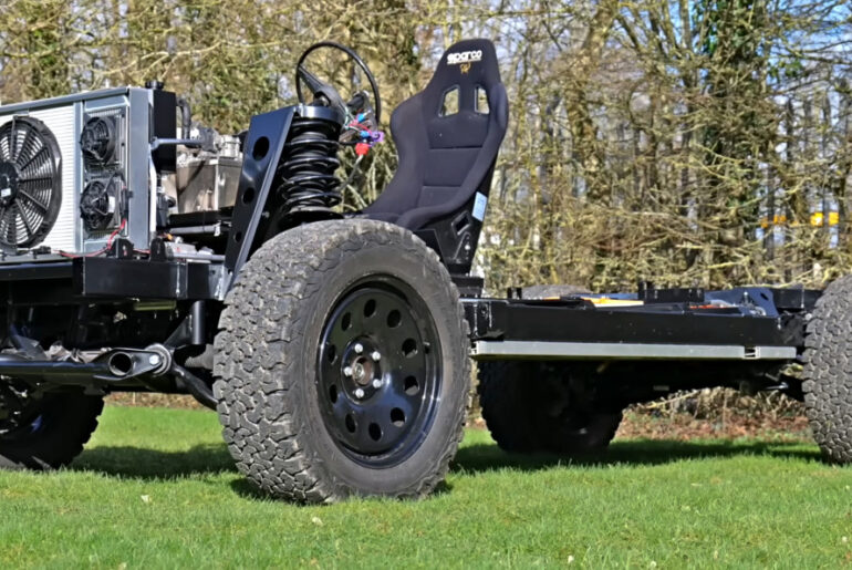 This Tesla-Powered Chassis Can Turn Classic Trucks Into EVs