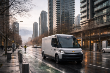 Chatgpt generated: BrightDrop vans in Vancouver as a pocket of the future