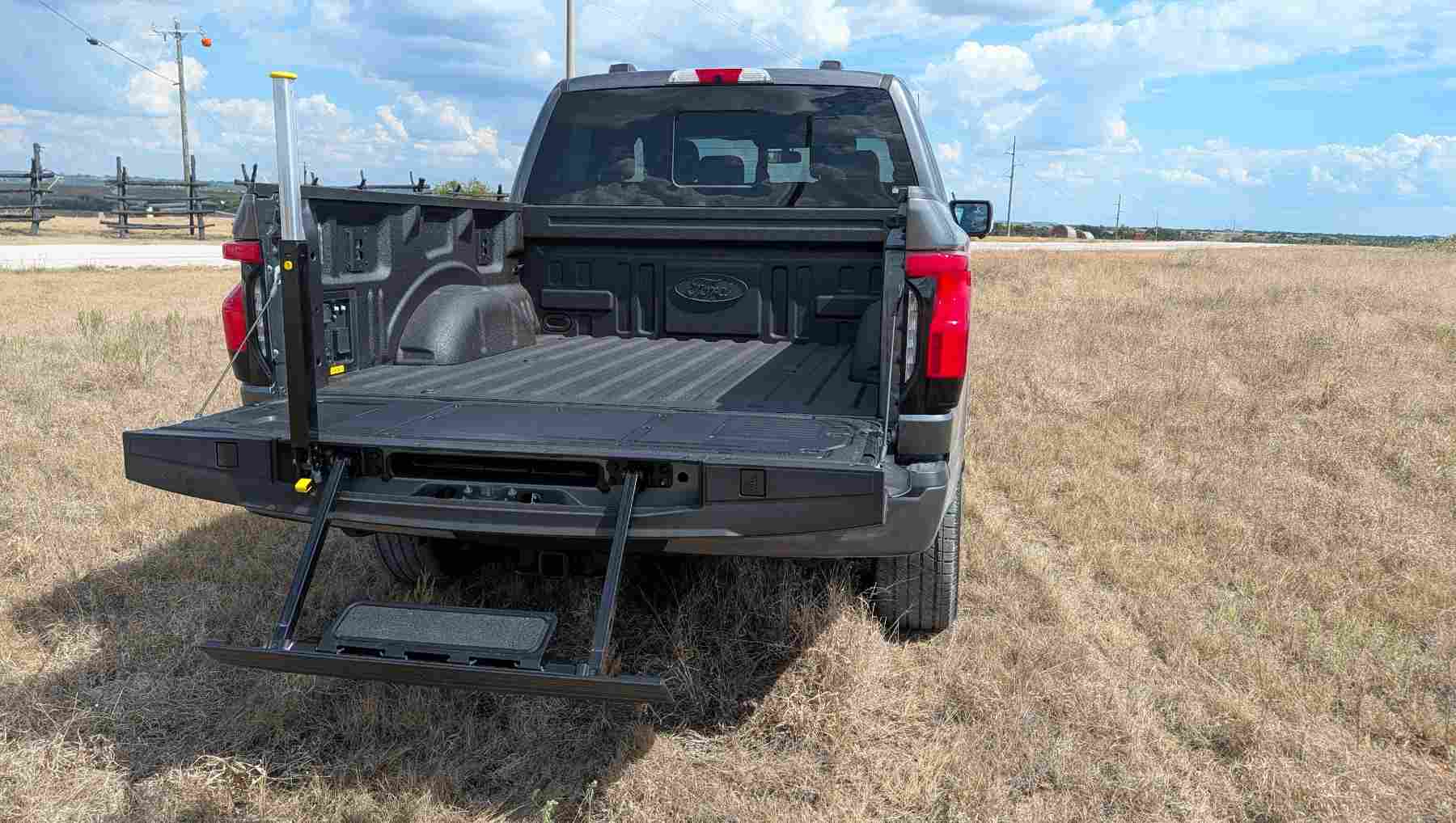 Rear view of the Ford F-150 Lightning