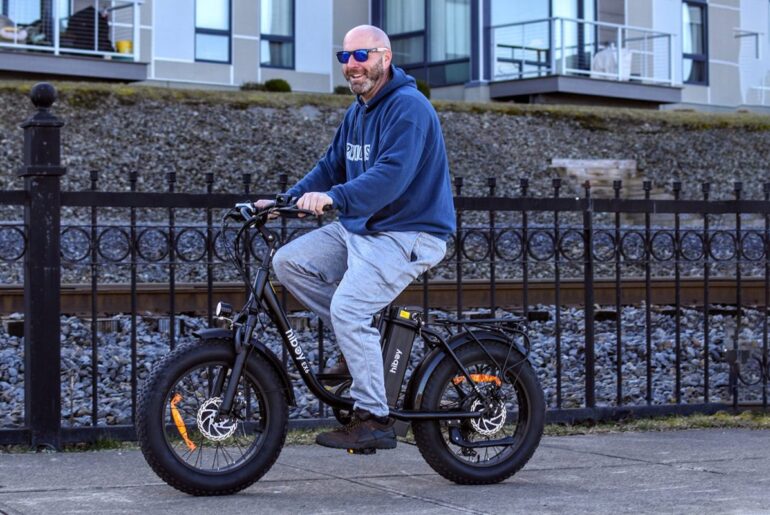 a man on a motorcycle