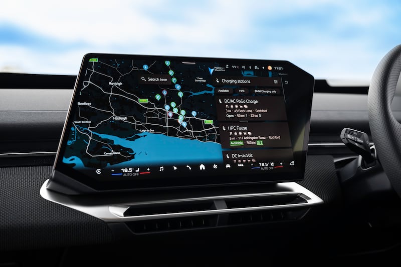 The large screen is packed with features