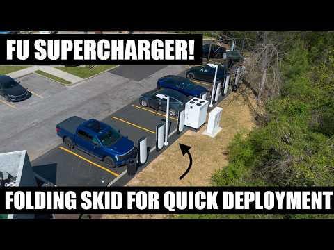 Tesla Folding Unit Supercharger site walkthrough