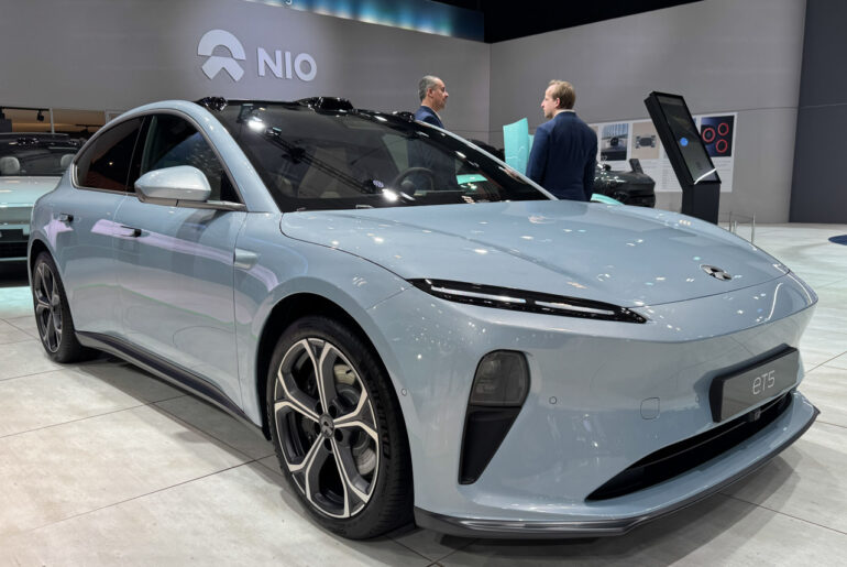 Nio ET5 sedan front three quarter