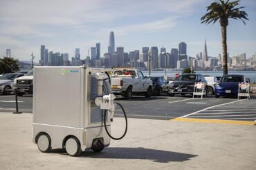 Self-driving mobile EV Charging Robot Demoed
