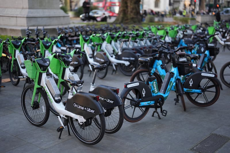 In some locations, rental e-bikes must be left in parking bays