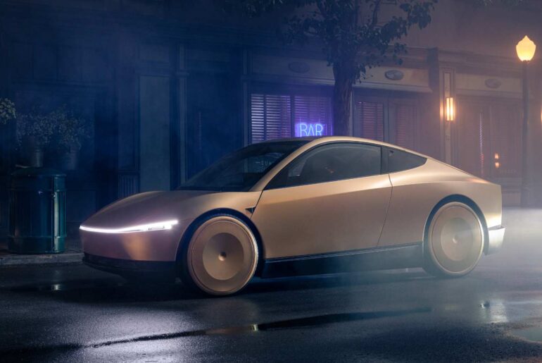 A render of a Tesla Cybercab