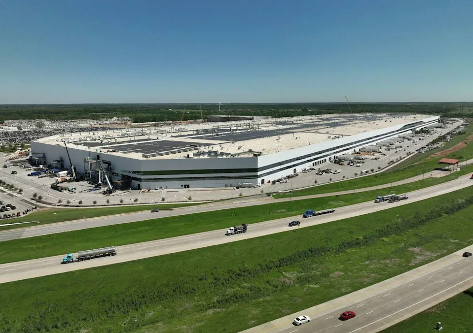 Tesla has been sued by a former employee at Gigafactory Texas, seen here in April, as the result of an alleged assault at the factory and company headquarters east of Austin. The suit says the company failed to adequately protect its employees. (Jay Janner /Austin American-Statesman)