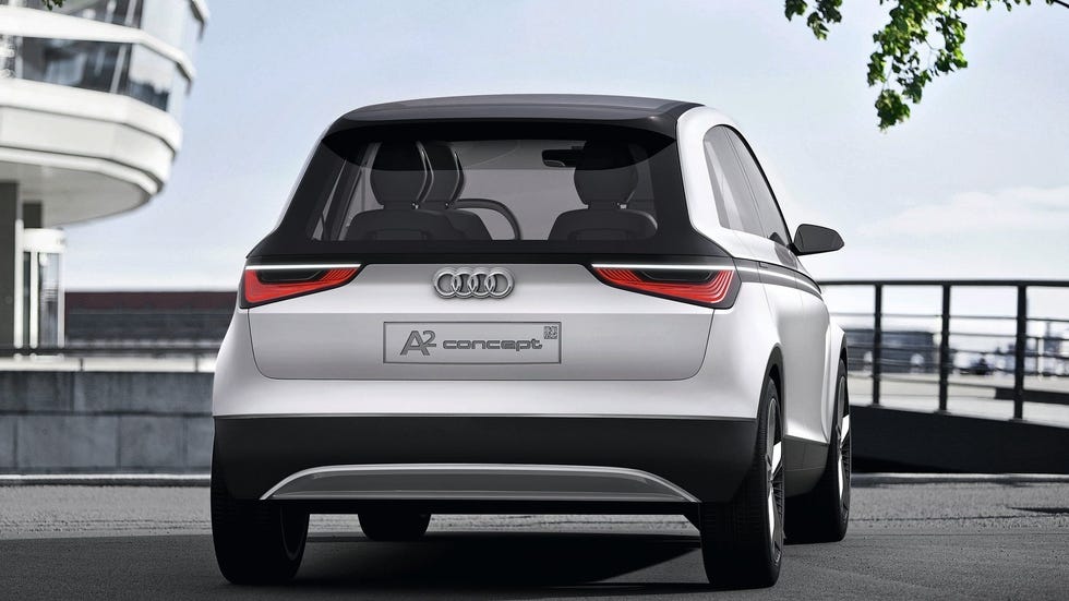 rear view of an audi a2 concept car