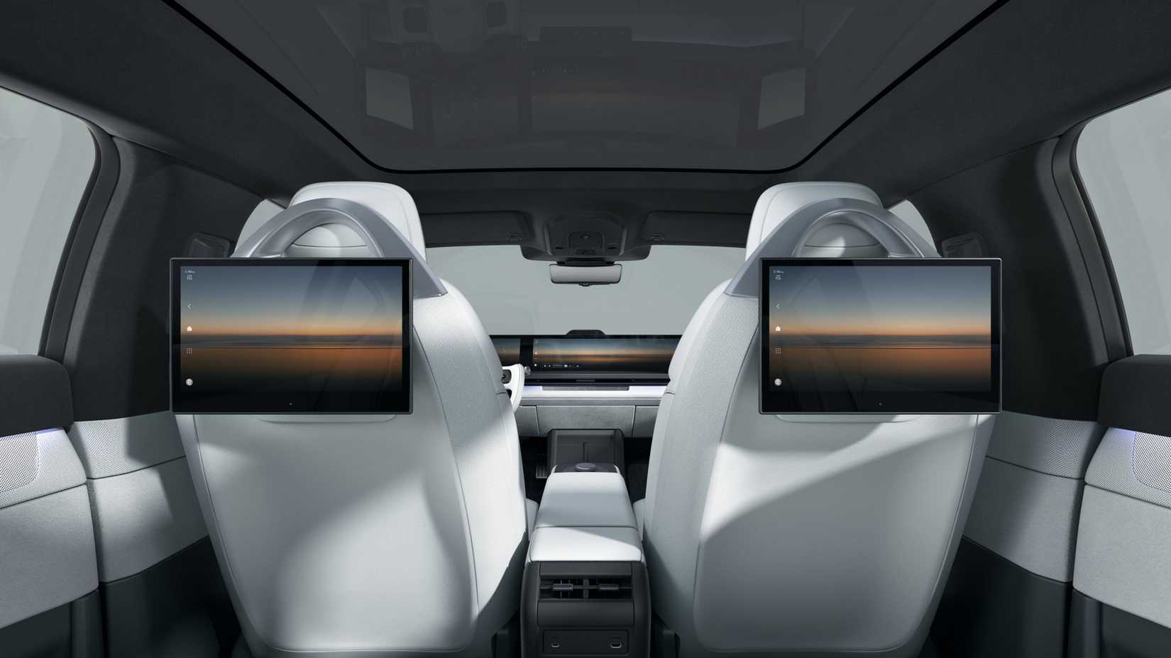AFEELA 1 Signature interior shot showing rear-seat view
