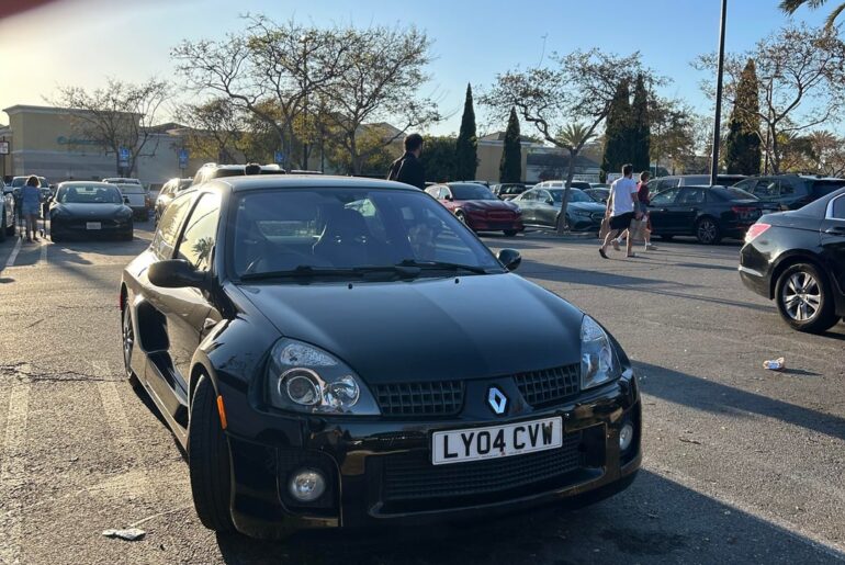 [RenaultSport Clio V6] and [Honda Acty] at a grocery store in Southern California