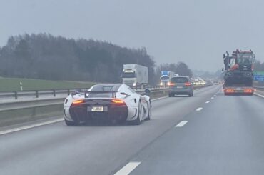 Saw this [Koenigsegg Regera] on the highway in southern Sweden.