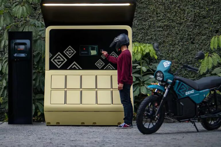 Electric Motorcycle Production Gains : battery swap motorbikes