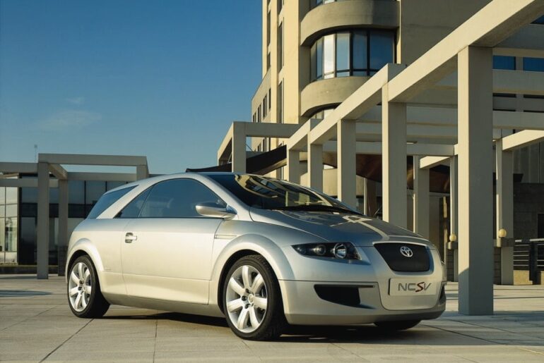 The Toyota NCSV (New Concept Sedan/Savvy) was a 1999 concept car unveiled at the Tokyo Motor Show, designed for young drivers to blend coupe, wagon, and sedan features.