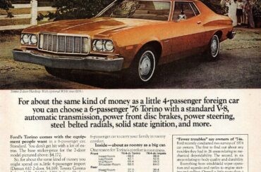 The ford Torino, official car of?
