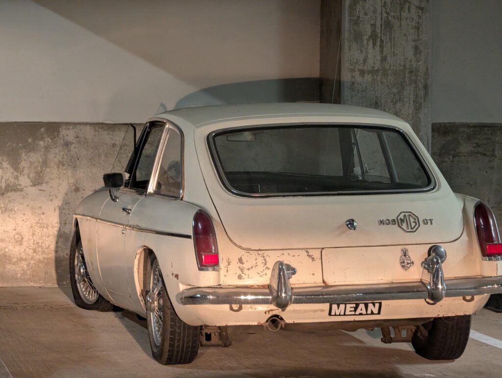 1967(?) MGB GT. The official car of?
