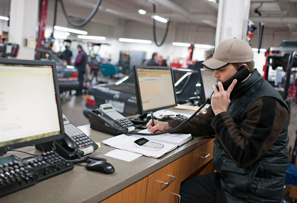 service assistant on phone