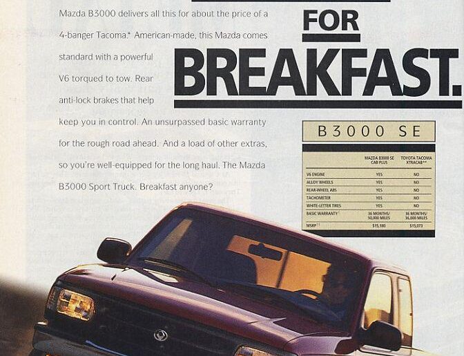 Mazda B3000 SE the official pickup of?