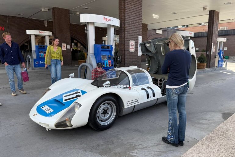 [Porsche 906] Spotted Jeff Zwart casually filling up this beauty in Aspen