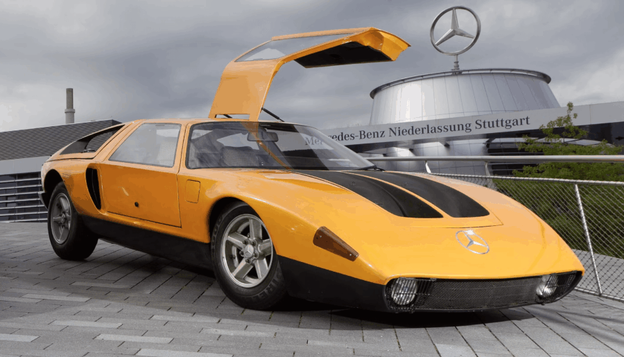 1970 Mercedes C111, a Wankel engine model, 16 units produced (2814×1585)