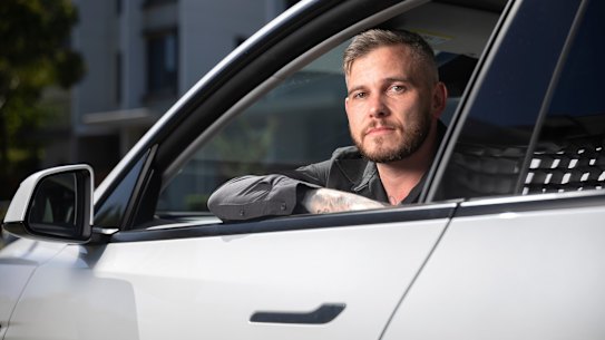 Callan Root bought his Tesla in December. China has just announced sales of cars with hidden door handles, like those on Teslas, will be banned from January due to safety concerns over not being able to open the door in the event of an accident. Wednesday 4th February 2026. Photo: Sitthixay Ditthavong