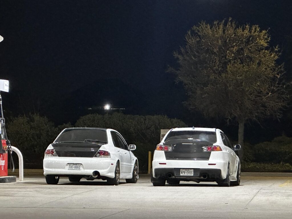 [Mitsubishi Evo IX] and [Evo X] in Prosper TX last night
