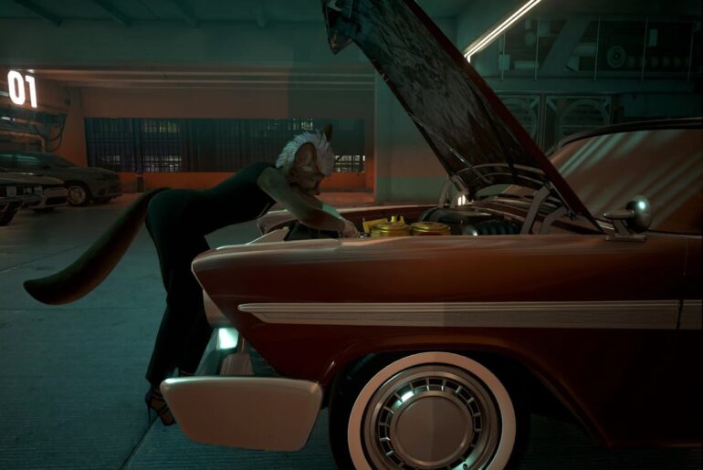 So, I'm a classic car enthusiast, so I bought the video game Cyberpunk 2077 and uncovered various modders who added in classic cars, so I figured I'd share some I opted to mod into my game (OC)