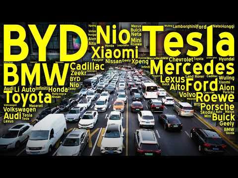 What people drive in Shanghai?  this guy counted 1,000 cars on the street