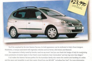 Daewoo Tacuma the official Car of?