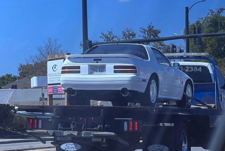 In traffic next to me was a [Mazda RX-7] 10th Anniversary Edition