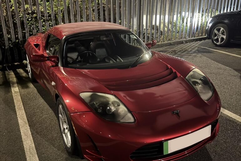 Just sat in a station carpark [Tesla Roadster] only 22 on the road in the UK