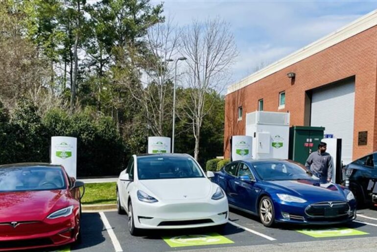 Alpharetta launches city-branded Tesla charging station at police HQ – WSB-TV Channel 2