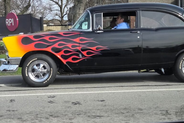1956(?) Chevrolet I saw on the way in to work today